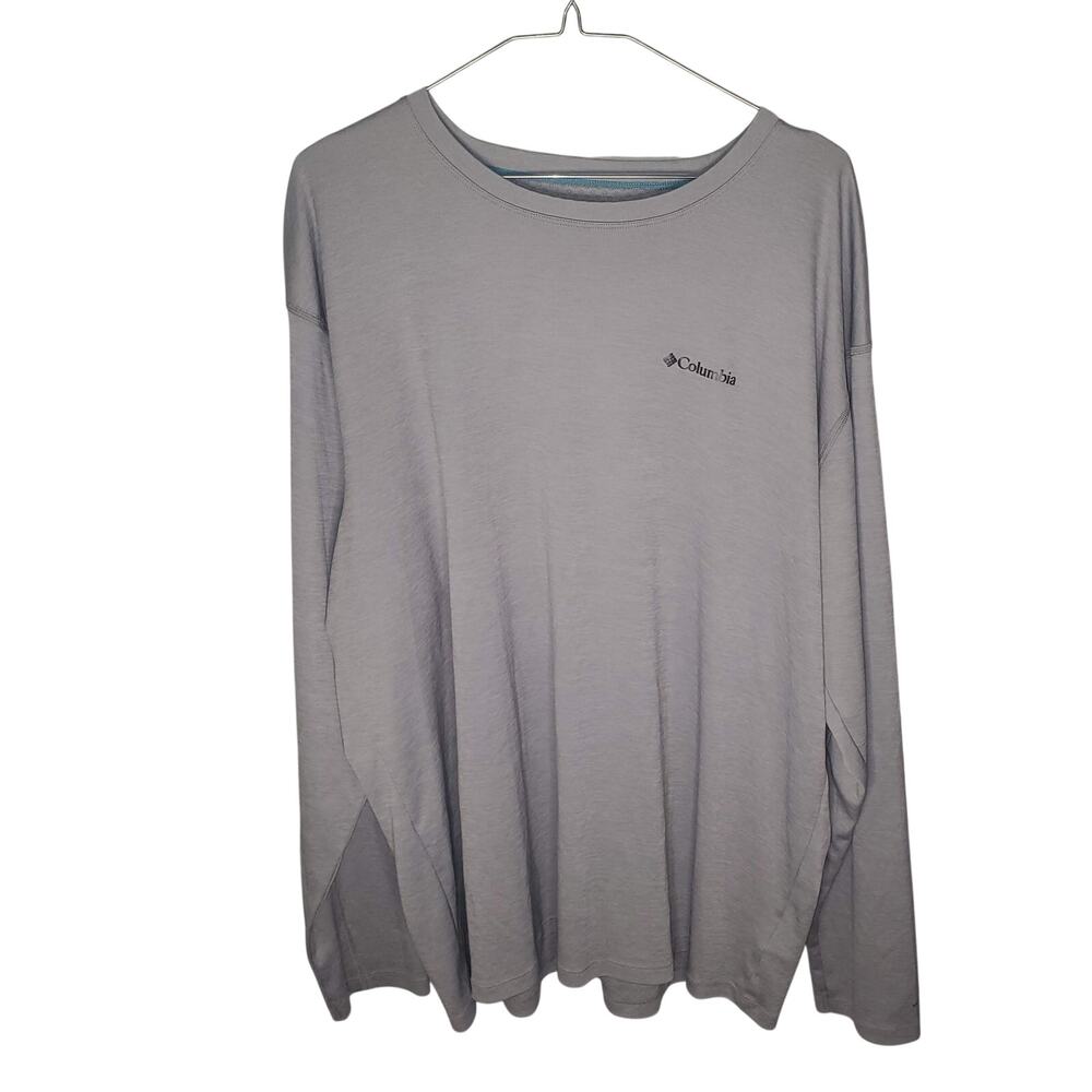 Columbia Omni-Freeze Zero XXL Light Gray Long Sleeve Performance Shirt Outdoor